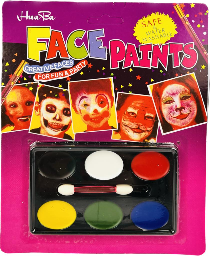Аква грим краска для лица 6 цветов "Face Paints" блистер