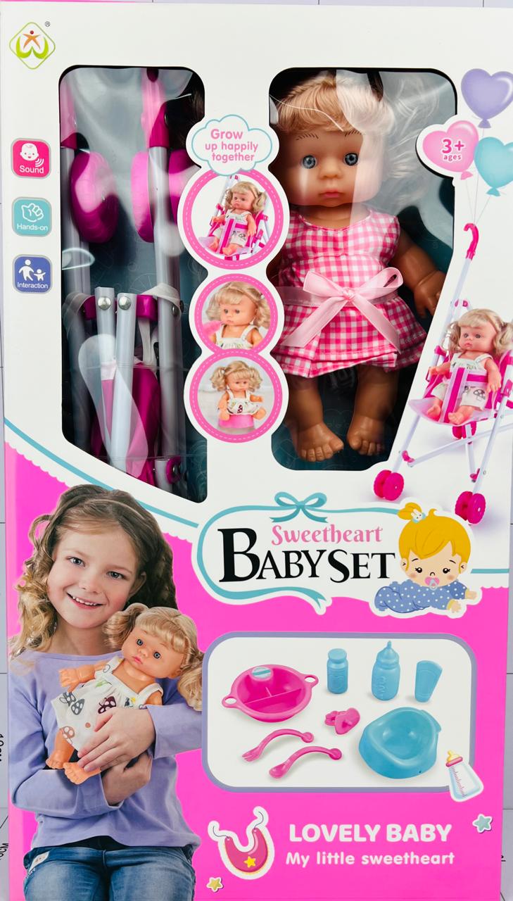 Кукла в коробке с коляской "Детский набор / Baby Set"
