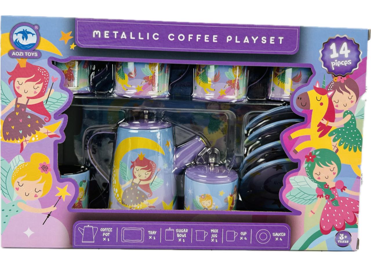 Набор посуды "Кофейный набор для игр / Coffee Playset" (металл) 14 дет.
