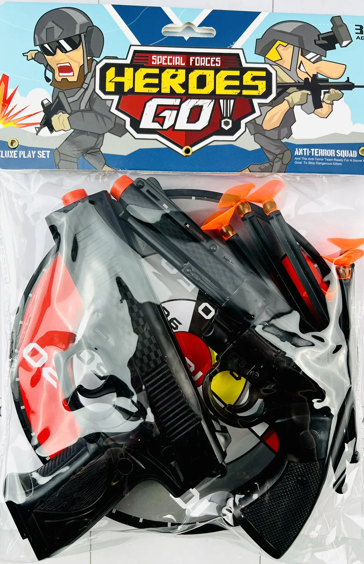 Набор военный с двумя пистолетами и мишенью "Герои идут! Спецназ / Heroes Go! Special Forces"