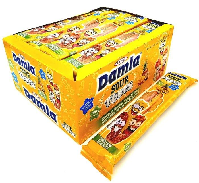 УЦЕНКА!!! Дамла / Damla Кислые трубочки (Тропикал) 30гр*24шт*8бл