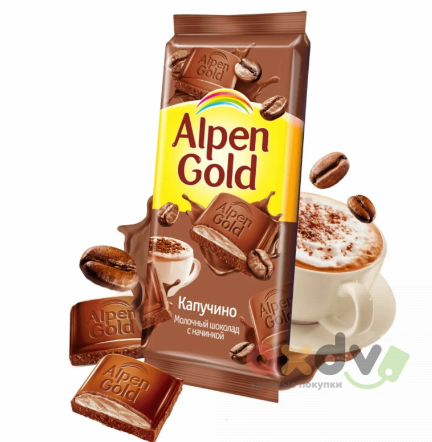 Шоколад Альпен Гольд / Alpen Gold «Молочный Капучино», 21шт*80 гр.