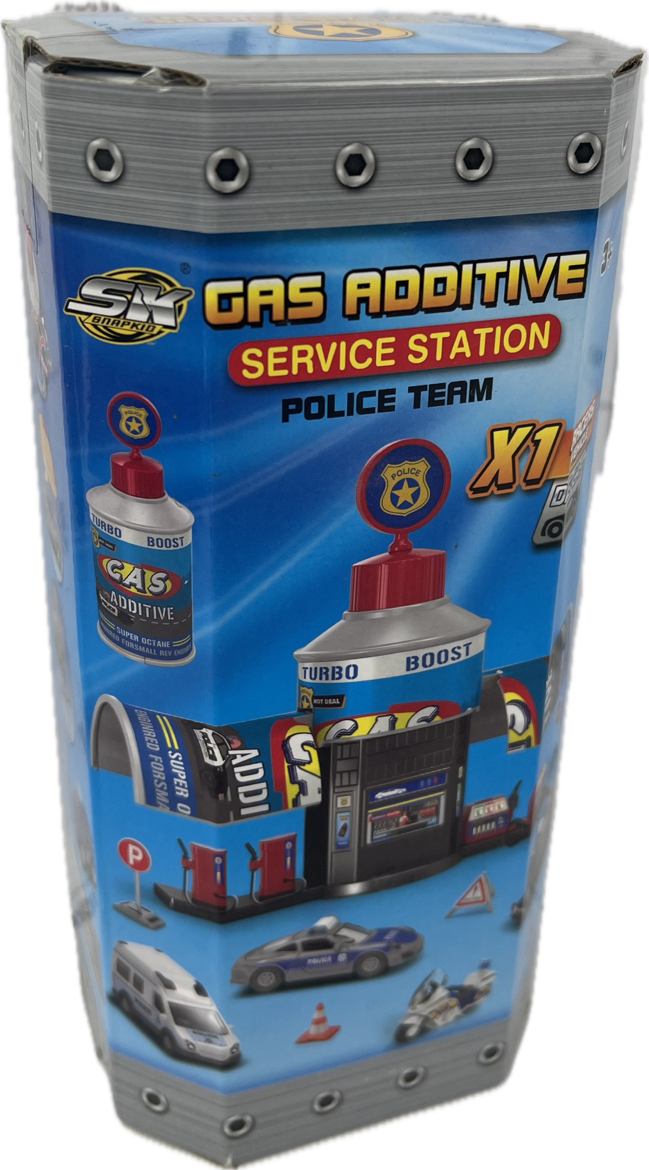 Игровой набор автостанция Присадка к топливу "Полицейская команда" / Gas Additive "Police team"