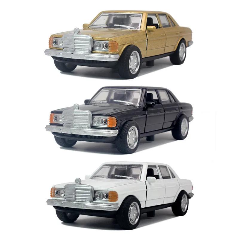 Машина металлическая светозвуковая Мерседес W123 в индивидуальной коробке