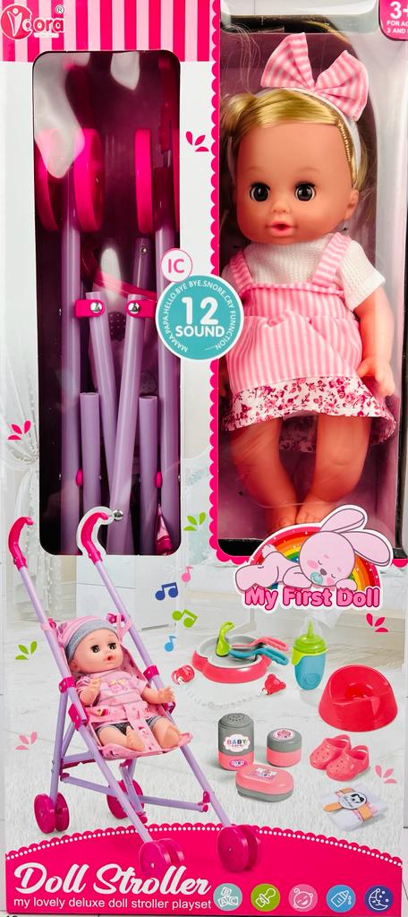 Кукла Девочка с коляской "Моя первая кукла / My First Doll"