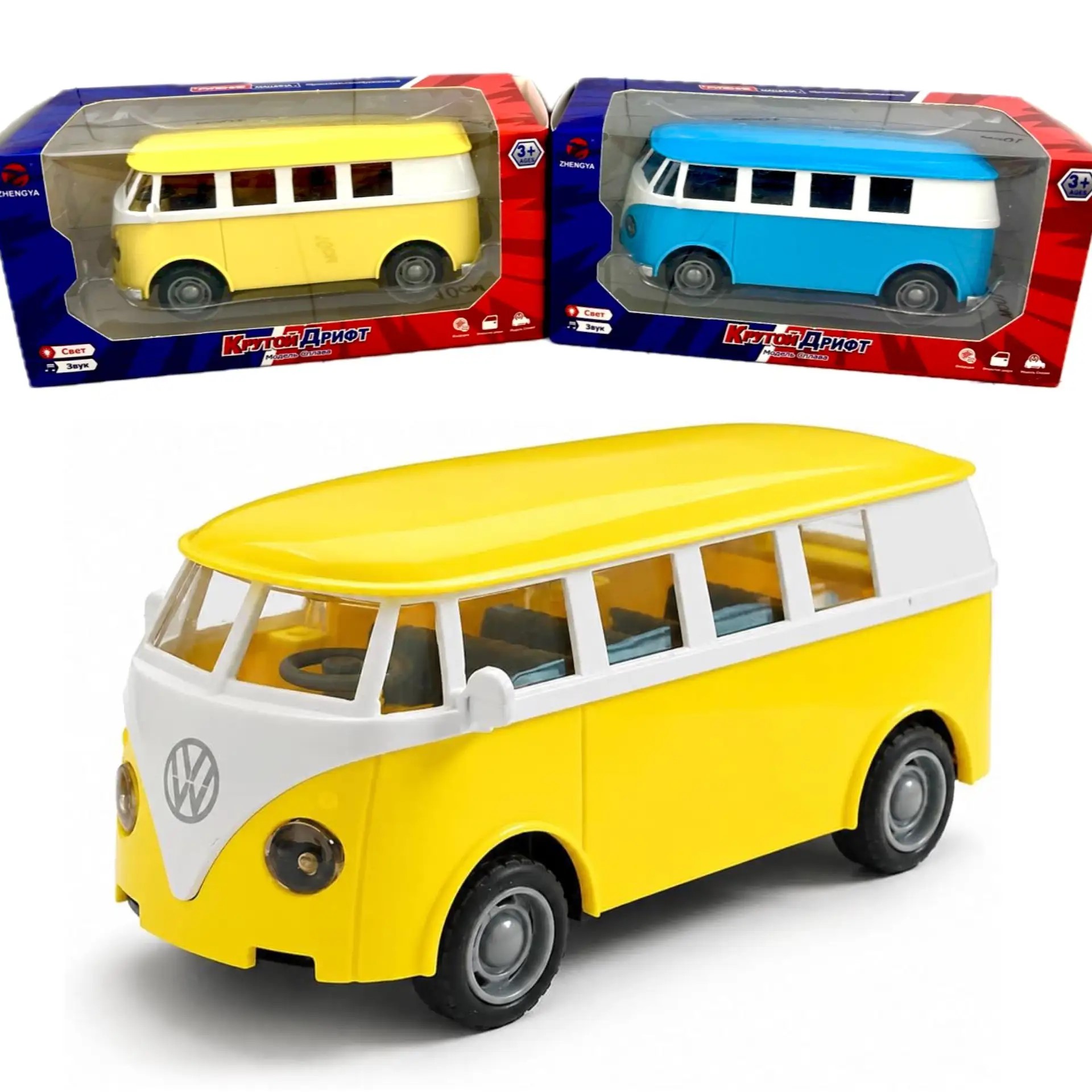 Машина металлическая "Классический автобус Фольксваген / Classical Bus" в индивидуальной коробке