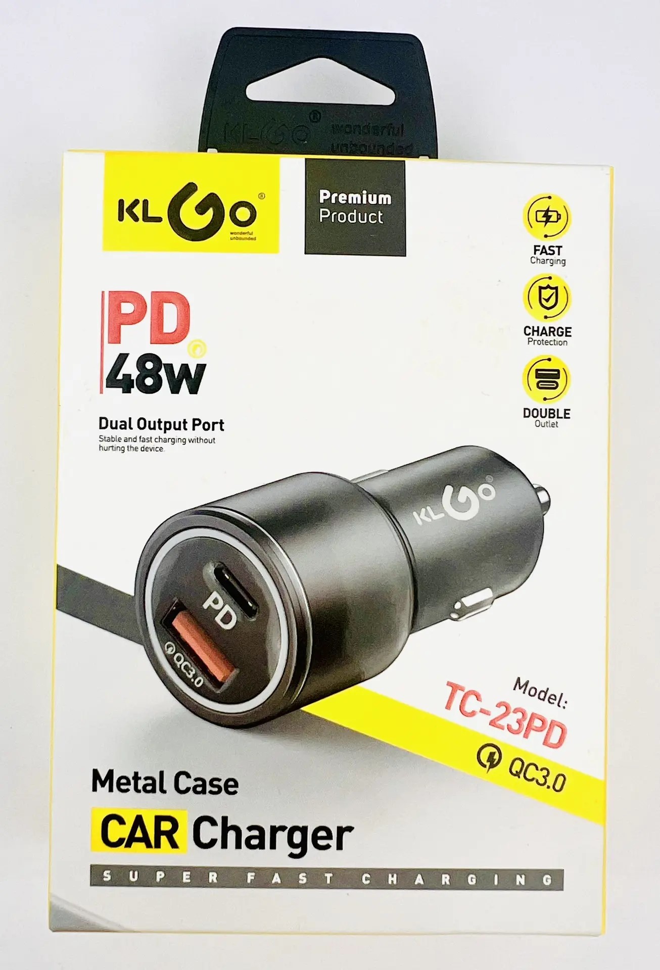 Адаптер автомобильный USB + Type-C, TC-23PD