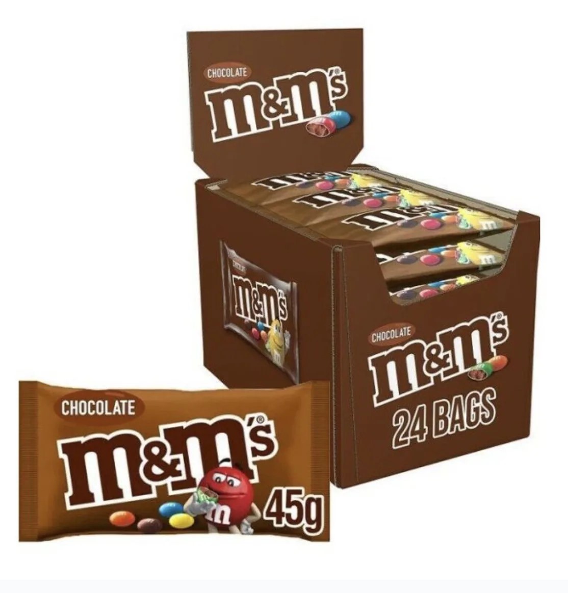M&M's Драже с шоколадом  45г*24шт (Импорт) (эмэндэмс)