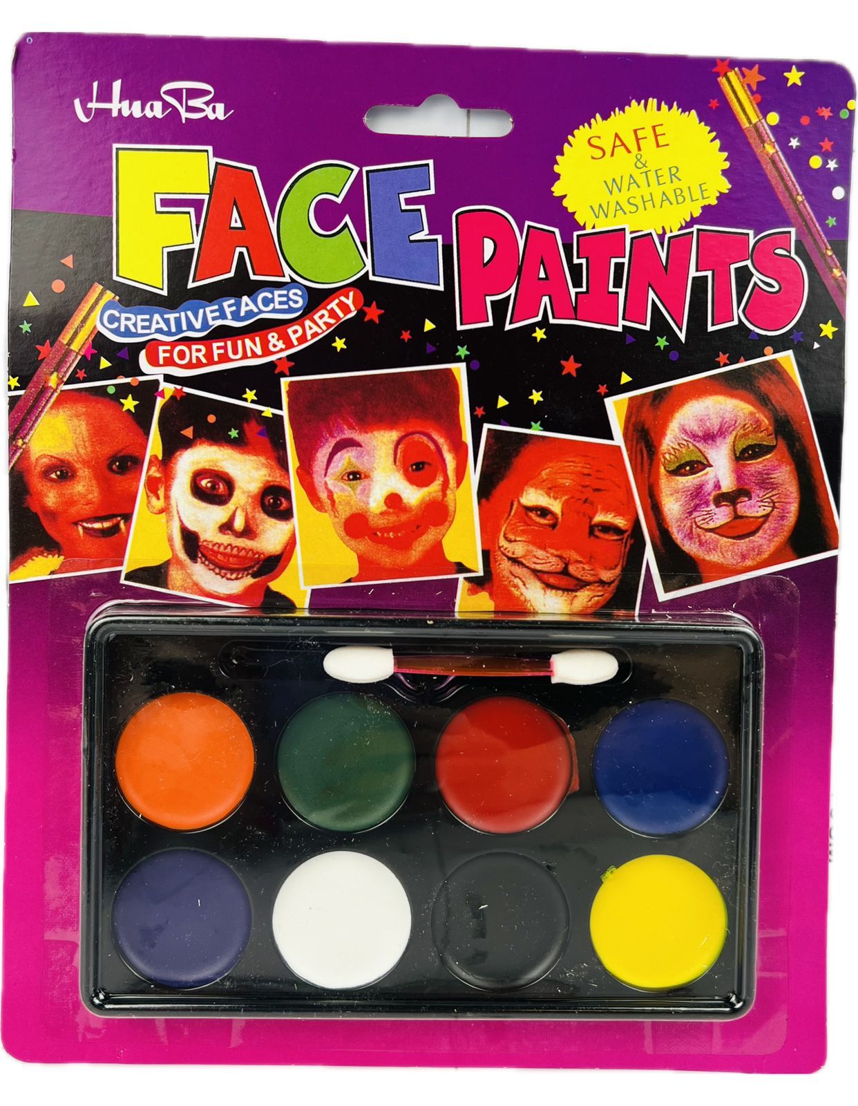 Аква грим краска для лица 8 цветов "Face Paints" блистер