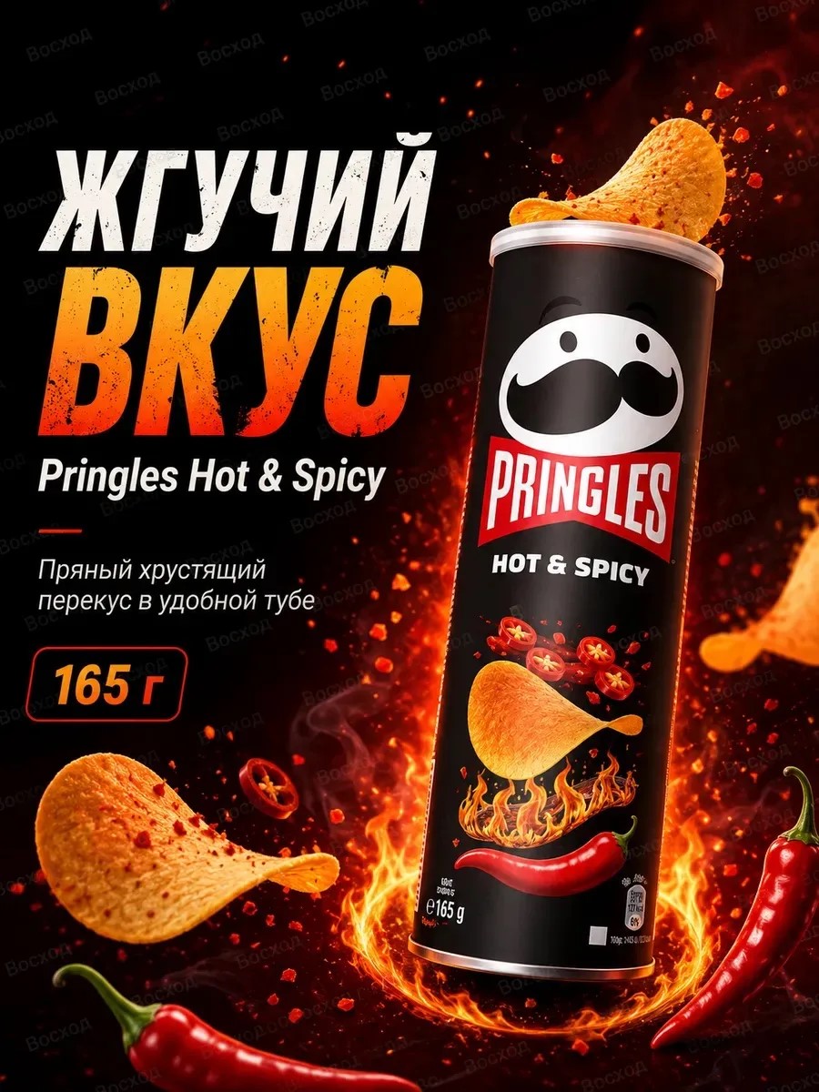 Принглс 165г/19 Острые пряности