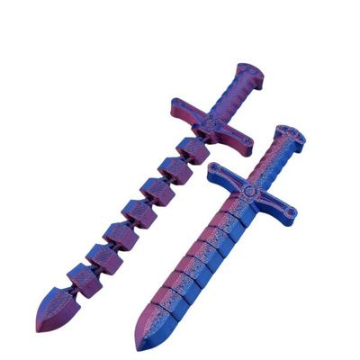 Игрушка пластик 3D ПОДВИЖНЫЙ МЕЧ 15-19см