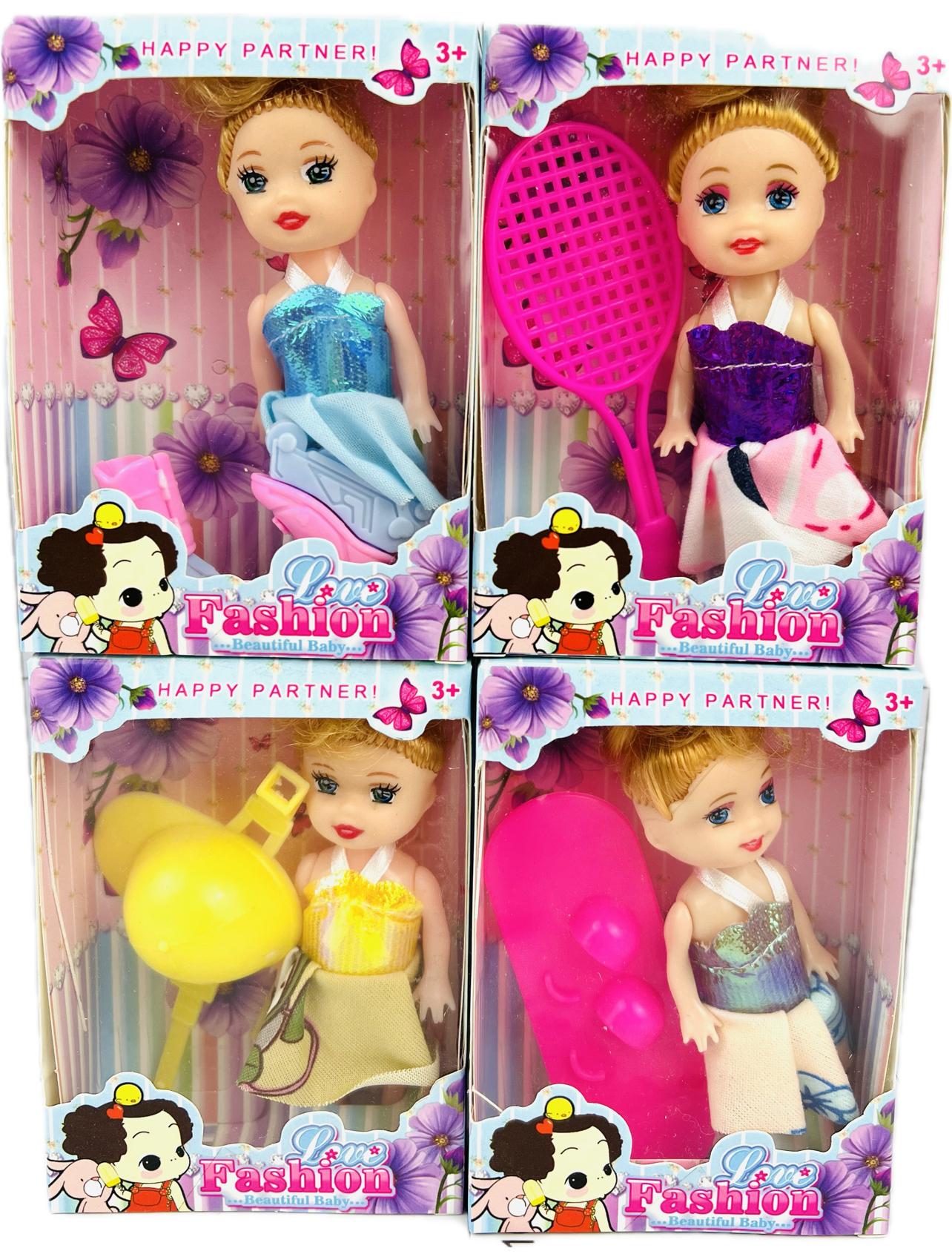 Кукла СПОРТ МОДА / FASHION (10см) в индивидуальной коробке 1/24шт