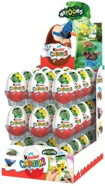 Киндер / Kinder Сюрприз Т1х36 Натуны / Natoons 20г (720гр. упак)