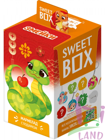 СВИТБОКС / SWEET BOX "Змейки" Мармелад с подарком в коробочке 10гр*10шт*12бл