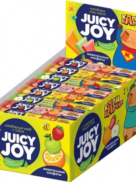 Жевательная конфета JUICY JOY Капибарчик 50шт*18гр
