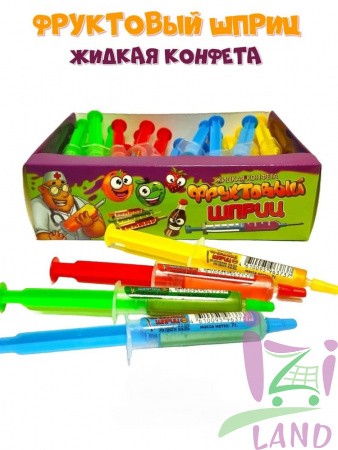 Жидкая конфета "Фруктовый шприц" 7г*30шт*20бл