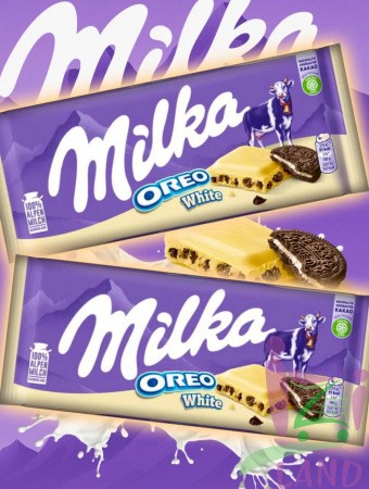 Шоколад Милка Орео белый / Milka Oreo White 100гр*22шт (Импорт)