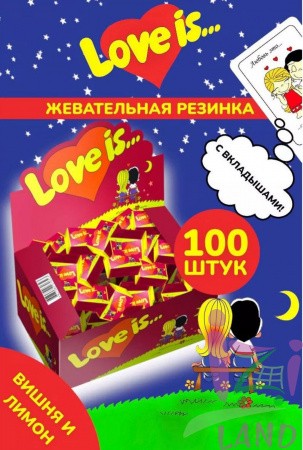 "Любовь - это / LOVE IS" жевательная резинка Вишня и Лимон 20бл*100шт*4,2 г