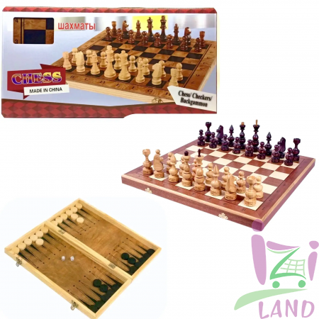 Интеллектуальные игры 3 в 1 (Шахматы, шашки, нарды) крупные