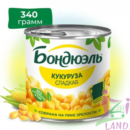 Кукуруза Бондюэль сладкая, 340 г