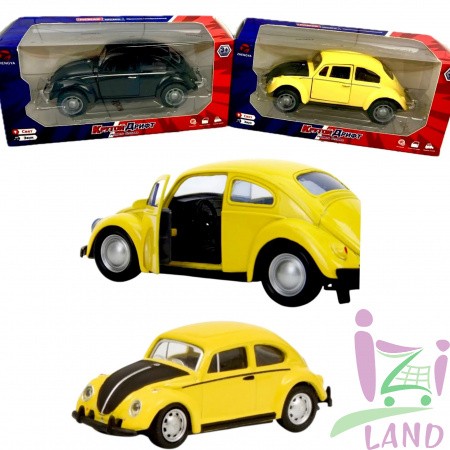 Машина металлическая "Фольксваген Новый Жук / Beetle New Ретро" в индивидуальной коробке