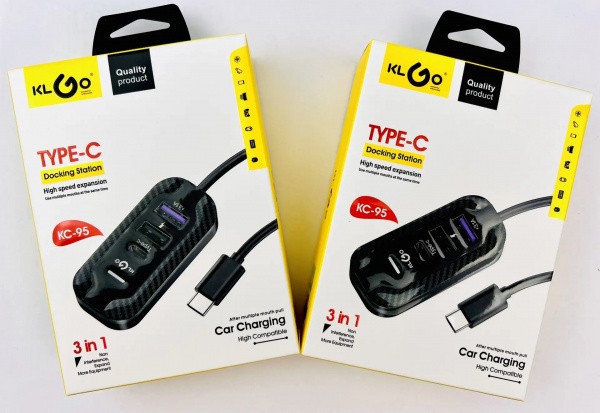 Разветвитель 3в1 USB - TUPE-C, KC-95