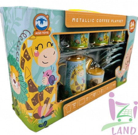 Набор посуды "Кофейный набор для игр / Coffee Playset" Африка (металл) 14 дет.