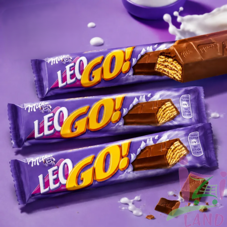 Шоколадные вафли "Милка Лео, вперёд! / Milka Leo Go!" 48гр*32шт (Импорт)