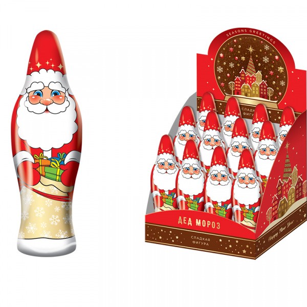 Сладкая фигурка "Дед Мороз" 60гр*12шт*6бл