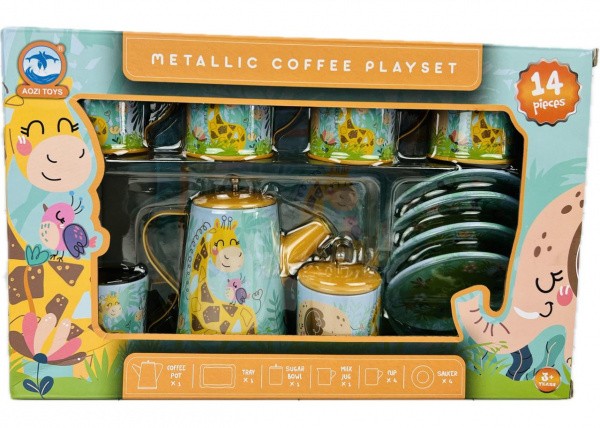 Набор посуды "Кофейный набор для игр / Coffee Playset" Африка (металл) 14 дет.