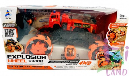 Радиоуправляемая машинка-внедорожник 4WD "ВЗРЫВНОЙ ВАЛ / EXPLOSION WHELL" красная с функцией распознавания жестов для управления