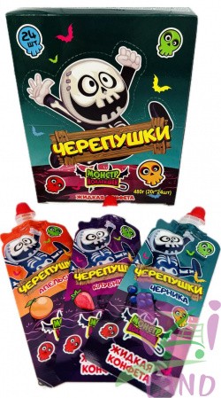 Жидкая конфета "Монстр коллекшн (Черепушки)" 20гр*24шт*24бл