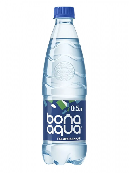Вода питьевая газированная "БонаАква / BonaAqua" 0,5л*24шт