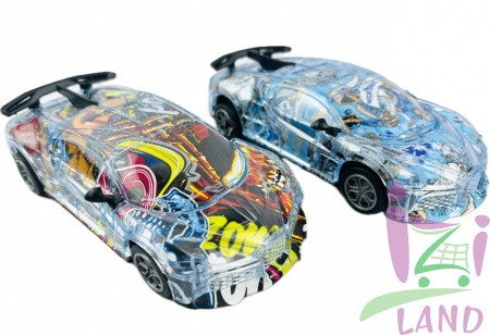 Машинка светозвуковая инерционная Бугатти / Bugatti 1/8шт