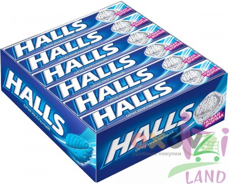 Карамель леденцовая "Холлс / HALLS" Оригинальный, 12*25 гр.