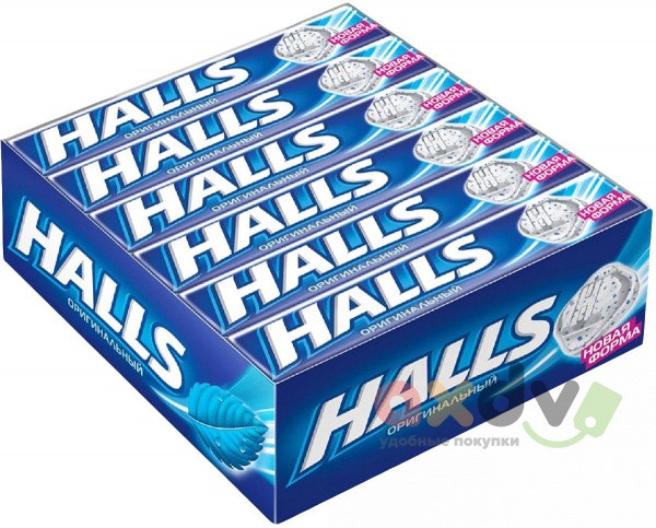 Карамель леденцовая "Холлс / HALLS" Оригинальный, 12*25 гр.