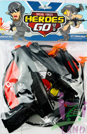 Набор военный с двумя пистолетами и мишенью "Герои идут! Спецназ / Heroes Go! Special Forces"