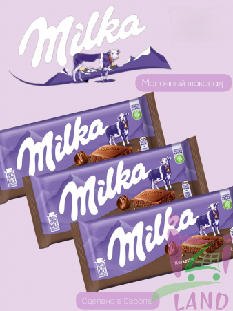 Шоколад "Милка с ореховым кремом / Milka Noisette" 80гр*27шт (Импорт)