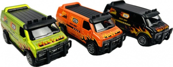 Машина металлическая фургон Додж Рам / Dodge Ram Van с аэрографией 1/12шт